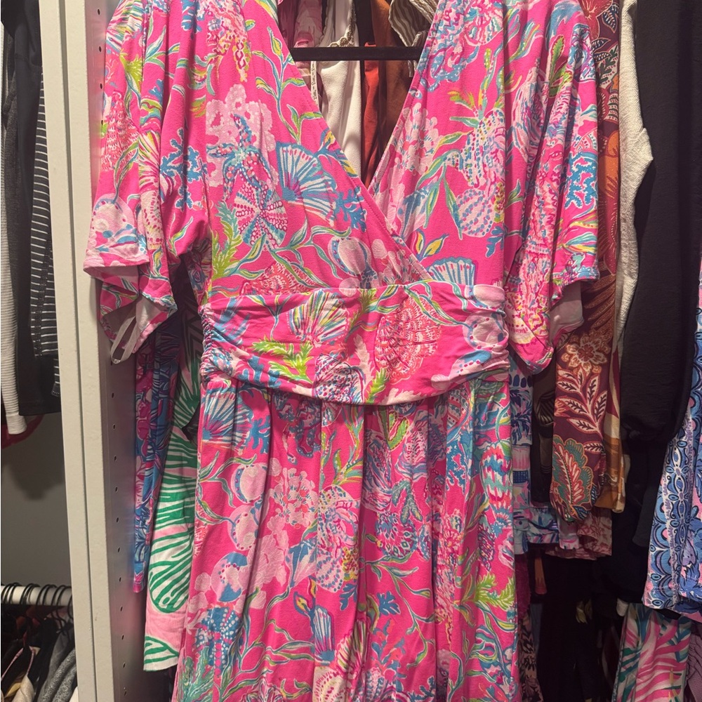 Vibrant Pink Floral Dress